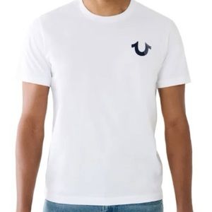 TRUE RELIGION Men's Short Sleeve Buddha Tee White Large NWT